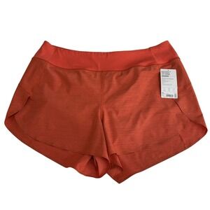 Athleta Womens 2X Run With It 3.5" Shorts Orange Peach Athletic Running Gym